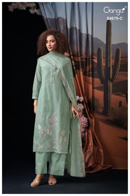 Ganga givra 4679 catalog dress material wholesaler